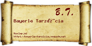 Bayerle Tarzícia névjegykártya